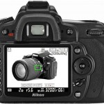 Back of a D90 showing live view