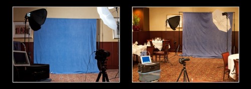 Corporate photo shoot setup