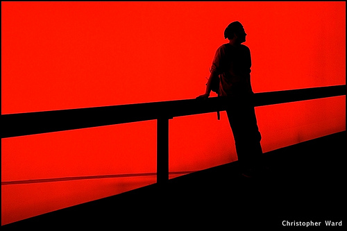 Silhouette On Red Silhouette On Red
